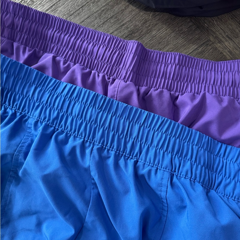Lot of Women’s Athletic Shorts - Black x 2, lilac, hot Pink, Purple, Blue - Picture 3 of 6